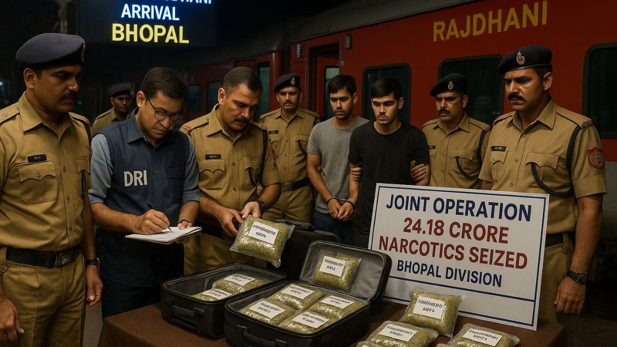 राजधानी एक्सप्रेस में 24 करोड़ का गांजा पकड़ा, भोपाल स्टेशन पर बड़ी कार्रवाई