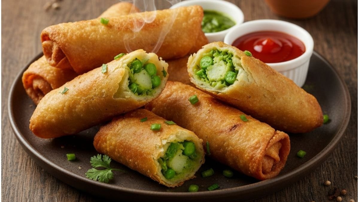Crispy Aloo Matar Rolls Recipe: बाहर से कुरकुरे, अंदर से नरम; क्रिस्पी आलू मटर रोल्स रेसिपी