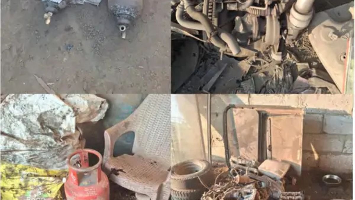 जबलपुर में अवैध वाहन स्क्रैपिंग का भंडाफोड़, 50 लाख का सामान जब्त; गैराज मालिक गिरफ्तार